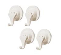 CHIZISX Lot de 4 crochets à ventouse haute résistance pour salle de bain, douche, porte-serviettes réutilisables, faciles à utiliser pour la cuisine, la salle de bain, les toilettes
