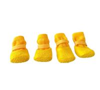 CHIZISX Lot de 4 paires de chaussures antidérapantes confortables pour chien avec double adhérence latérale pour protéger la pluie, la neige, la chaussée chaude