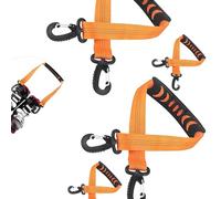 CHIZISX Lot de 4 sangles de remorquage pour planche de ski permettant un transport facile des skis sur des zones plates pour accéder au télésiège en polyester texturé