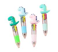 CHIZISX Lot de 4 stylos à bille multicolores 4 couleurs en 1 - Stylos à bille rétractables pour Noël - Pour enfant