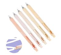 CHIZISX Lot de 5 stylos à encre gel effaçable 0,5 mm rétractables à séchage rapide pour étudiants, adultes, écriture, journal, fournitures de bureau