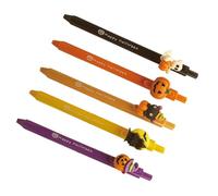 CHIZISX Lot de 5 stylos à encre gel rétractables pour Halloween Motif dessin animé
