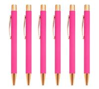 CHIZISX Lot de 6 stylos à bille rétractables de 1,0 mm pour écriture lisse, fournitures scolaires et de bureau
