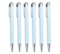 CHIZISX Lot de 6 stylos à bille rétractables en métal de 1,0 mm pour bureau, école