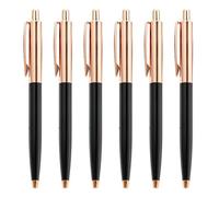 CHIZISX Lot de 6 stylos à bille rétractables pour écrire des invités, pour hôtel, réception