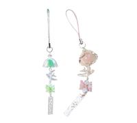 CHIZISX Oiseau Vent Cloches Lanière de Téléphone Multifonctionnel Sangle de Téléphone Pendentif Texture Acrylique pour Mode Jeune, 150mm, Acrylique