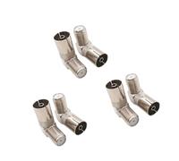 CHIZISX Petit adaptateur femelle vers mâle 90 degrés F avec construction en alliage adapté pour les systèmes de récepteur satellite. Adaptateur fileté