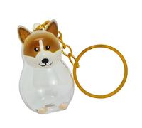 CHIZISX Porte-clés commémoratif pour perte d'animaux en deuil - Fourrures transparentes - Boîte de rangement pour poils de chien - Pour amoureux des animaux endeuillés - Porte-clés commémoratif