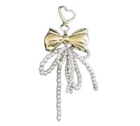 CHIZISX Porte-clés tendance en alliage robuste avec nœud papillon pour femme tendance, Size Length 11.5cm/4.53inch, Alliage acrylique