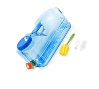 CHIZISX Récipient à eau portable résistant aux chocs de 9 litres avec texture transparente pour les niveaux d'eau visibles, le camping, la randonnée, distributeur d'eau en plein air avec robinet