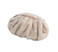 CHIZISX Sac à bandoulière confortable en fausse fourrure avec sangle de chaîne réglable, construction légère, idéal pour les voyages et le shopping, sac de soirée pour femme, kaki, One Size