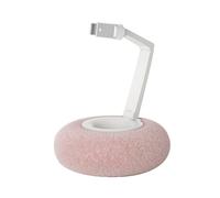 CHIZISX Support de téléphone rotatif réglable avec oreiller en peluche, bras double articulation pour regarder le niveau des yeux, soulager la fatigue du cou, support de téléphone avec plateau de