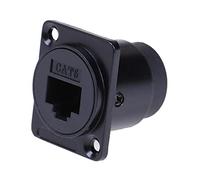 CHJIENJUJIDZ Module 1 pc de type D RJ45 Câble de socket Connecteur de signal femelle CAT6 Panneau Montage réseau Ethernet Extension Adaptateur d'interface