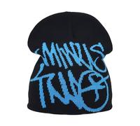 CHJIEXDEC HINGTAT Bonnet d'hiver chaud pour homme et femme Style décontracté Motif lettres Y2K, Bleu/noir, Taille unique