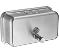 CHJJZXBF Distributeur de Savon Horizontal en Acier Inoxydable 1200, 304 ML, Noir et Or brossé, pour Toilettes d'hôtel, Distributeur de Savon Mural,Silver
