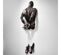 CHJJZXBF Sculpture Murale de Personnage Abstrait, Personnage Abstrait 3D à Travers la Sculpture de Figure Murale, Statue d'homme d'escalade d'art Mural créatif, Artisanat de décoration de Chambre,A