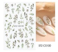 Chjo-Autocollants 3d Pour Ongles Avec Lettres Noires Et Blanches",Graffiti Abstrait,Breloque,¿¿Tiquette D'art,Design Holographique,"D¿¿Calcomanies De Manucure - Type Stz-Cs100