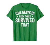 Chlamydia Been There Survived That T-Shirt, Homme, Vert Kelly, S
