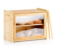 Chlebak bambusowy - Vilde - Dwupoziomowy - 40x20x31 cm - Modny design