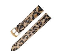 Chlikeyi Bracelet de montre en cuir véritable imprimé léopard, accessoires de montre pour femme 12-20mm, Couleur 5, 16mm