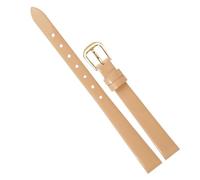 Chlikeyi Bracelet de montre en cuir véritable pour femmes, fin, petite taille 6-18mm, avec boucle ardillon dorée, Couleur 7, 17mm