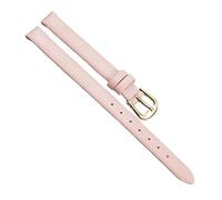 Chlikeyi Bracelet de montre petite taille ultra-mince en cuir souple bracelet de montre véritable femme chaîne de montre plaine 6-12mm, Or rose, 13 mm