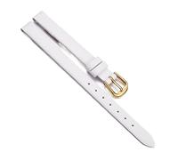 Chlikeyi Bracelet de montre petite taille ultra-mince en cuir souple bracelet de montre véritable femme chaîne de montre plaine 6-12mm, or blanc, 11 mm