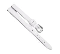 Chlikeyi Bracelet de montre petite taille ultra-mince en cuir souple bracelet de montre véritable femme chaîne de montre plaine 6-12mm, Argent blanc, 6 mm