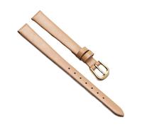 Chlikeyi Bracelet de montre universel en cuir pour femme avec boucle ardillon rouge 6/7/8/9/10mm, Champagne d'or, 7 mm