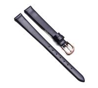 Chlikeyi Bracelet de montre universel en cuir pour femme avec boucle ardillon rouge 6/7/8/9/10mm, Or rose bleu roi, 9 mm