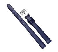 Chlikeyi Bracelet de montre universel pour femme petit bracelet en cuir fin, Argent bleu roi, 14 mm