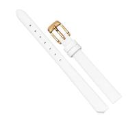 Chlikeyi Bracelet de montre universel pour femme petit bracelet en cuir fin, or blanc, 9 mm