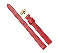 Chlikeyi Bracelet de montre universel pour femme petit bracelet en cuir fin, Or rouge, 11 mm