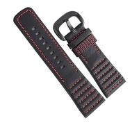 Chlikeyi Bracelets de montre de rechange en cuir véritable Bracelets de montre 28mm, Rouge, 28 mm