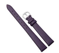 Chlikeyi Bracelets de montre en cuir ultra fin 12-14mm, Argent violet foncé, 12 mm