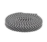 Chlikeyi Lacet Chaussures en toile bicolores Lacets plats décontractés, blanc noir, 50 cm