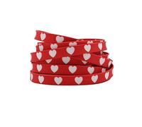 Chlikeyi Lacet Coeur Mignon Toile Chaussures 7Mm Lacets Plats, Rouge, 200 cm