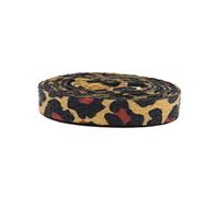 Chlikeyi Lacet plat en polyester à double face en maille léopard pour hommes et femmes, Marron, 200 cm