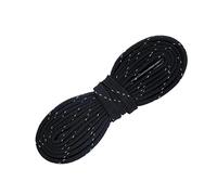 Chlikeyi Lacet Plat Twill Lacet Réfléchissant Résistant à l'usure Corde à Chaussures Antidérapante, Le noir, 120 cm