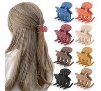 CHLINS Lot de 8 petites pinces à cheveux mates de 4,5 cm, pour femmes et filles, antidérapantes et solides, pour cheveux fins et fins, accessoires pour cheveux mi-chignon