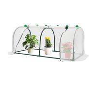 chlisuky Jardinière en film plastique transparent avec large porte - 120 x | polyéthylène, fer et plastique. Clips et connecteurs, bords lisses. Pour légumes, herbes, fleurs. balcon, terrasse
