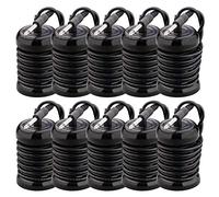 chlius Lot de 10 bobines ioniques pour bain de pieds en acier inoxydable - Faciles à nettoyer - Compatibles avec toutes les machines de désintoxication - Noir