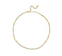 ChloBo GNRQPDS Collier ras du cou en quartz rose Summer of Love Doré