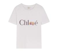 Chloé - Baby Fit Logo T-Shirt - Femme - Tops - Blanc - Taille: 36 FR