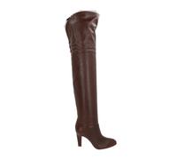 Chloé - Bottes Hautes en Cuir Vintage - Femme - Chaussures - Brun - Taille: 38 1/2 EU