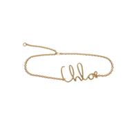Chloé - Ceinture Chaîne avec Logo Avant - Femme - Accessoires - Jaune - Taille: ONE Size