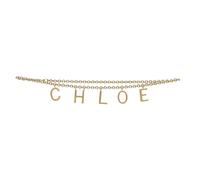 Chloé - Ceinture Chaîne Dorée avec Breloques Lettres - Femme - Accessoires - Jaune - Taille: ONE Size