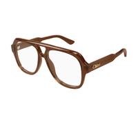 Chloé - Ch0339O Monture Aviateur - unisex - Accessoires - Brun - Taille: 56 MM