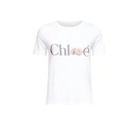 Chloé - Baby Fit Logo T-Shirt - Femme - Tops - Blanc - Taille: 36 FR