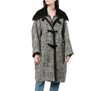 Chloé Cult Rayé Surdimensionné Manteau Cocoon Long À La Taille Veste Parka 36